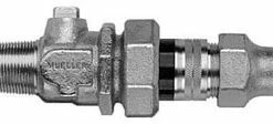Hot Sale 😀 Mueller Company 1 in. CC Taper Threaded x Flared Brass Ball Valve Corporation Stop ⭐