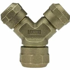 Brand new 🛒 Mueller Company 3/4 x 3/4 x 1 in. Compression Brass Reducing Branch Wye ⭐