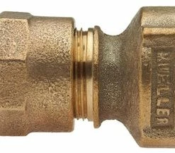 Hot Sale 🔔 Mueller Company 5/8 x 3/4 in. NPT x Compression Brass Reducing Coupling ⭐