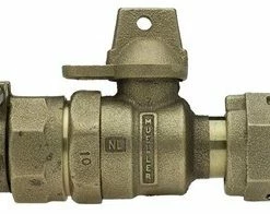 Promo ⌛ Mueller Company 1 in. Compression x Meter Swivel Nut Cast Brass Alloy Straight Meter Valve ✔️