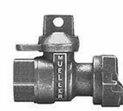 New 😍 Mueller Company 3/4 in. FIP x Meter Ball Valve with Lock Wing ✨