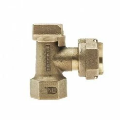 Best Pirce 🤩 Mueller Company 5/8 x 3/4 in. FIP x Meter Swivel Brass Angle Meter Stop 🔔
