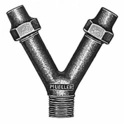 Coupon 🔔 Mueller Company 1 x 1-1/4 in. Flared x MIPT Brass Wye Branch 😀