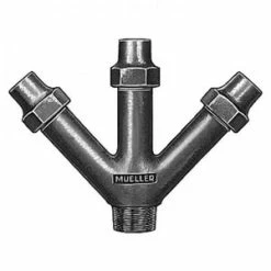 Promo ⌛ Mueller Company 1 x 1-1/2 in. Flared x MIPT Brass Wye Branch ⭐