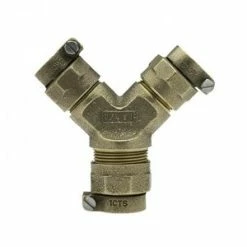 Discount 💯 Mueller Company 1 x 1-1/2 x 1-1/2 in. Pack Joint Brass Wye Branch 🎉