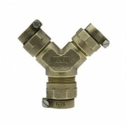 Cheap 🎉 Mueller Company 1 x 2 x 2 in. Pack Joint Brass Wye Branch 🎉