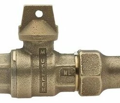 Promo 🥰 Mueller Company 3/4 in. Flared x FIPT In-Line Ball Curb Valve 🌟